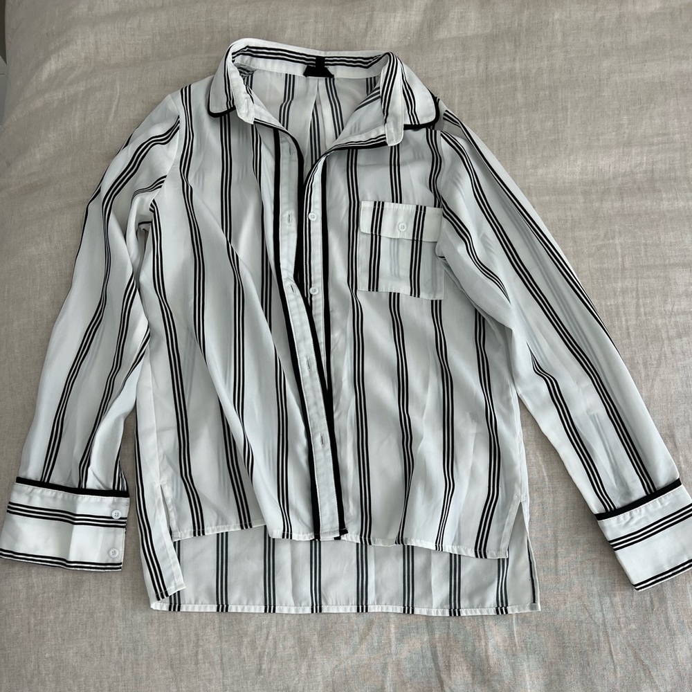 Black and white blouse, size S